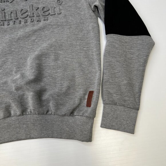 Heineken Sweatshirt Men Medium Embossed Logo Classic Jumper Work Party Core Ex - Picture 5 of 15